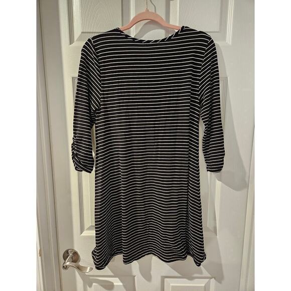 Garnet Hill French Terry A-Line Tunic‎ Black white stripe Womens small - Picture 6 of 6